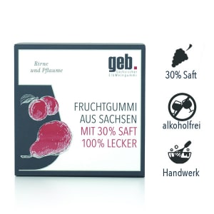 geb Sächsischer ElbWeingummi, Fruchtgummi Birne Pflaume