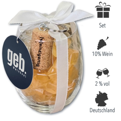 geb Weinkost Confiserie Weingummi Weißwein, Weingeschenk und Geschenk für Weinliebhaber