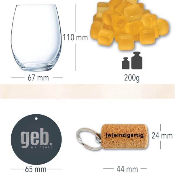 geb Weinkost Confiserie Weingummi Weißwein, Weingeschenk und Geschenk für Weinliebhaber